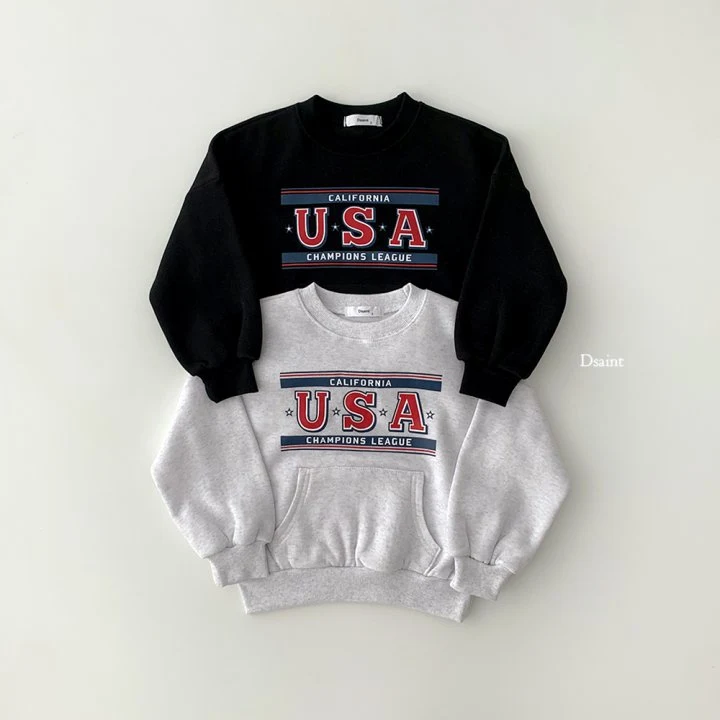 Dsaint - Korean Children Fashion - #kidsshorts - USA Kangaroo Fleece Sweatshirt - 2