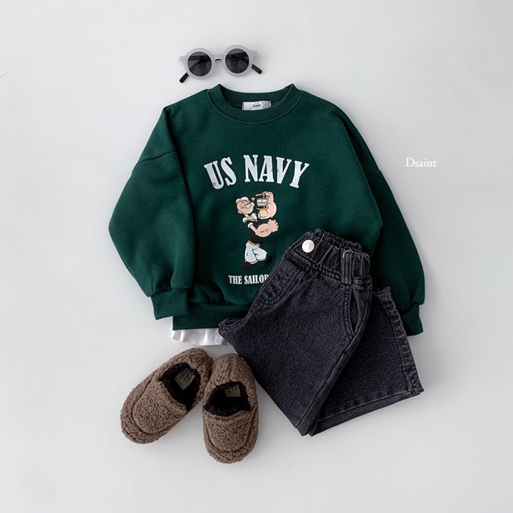 Dsaint - Korean Children Fashion - #kidsshorts - US Popeye Fleece Sweatshirt - 8