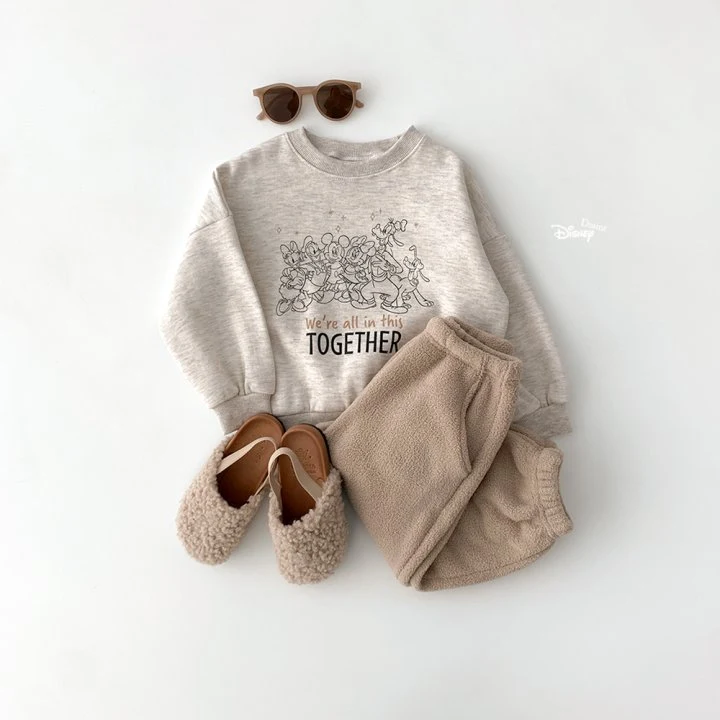 Dsaint - Korean Children Fashion - #kidsshorts - Together Friends Fleece Sweatshirt - 7