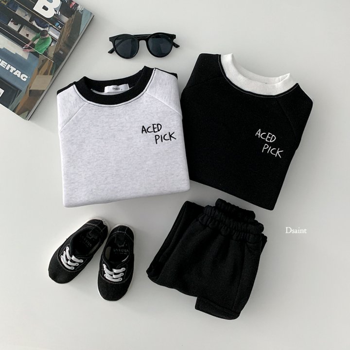 Dsaint - Korean Children Fashion - #kidsshorts - A Pick One Line Fleece Sweatshirt - 6