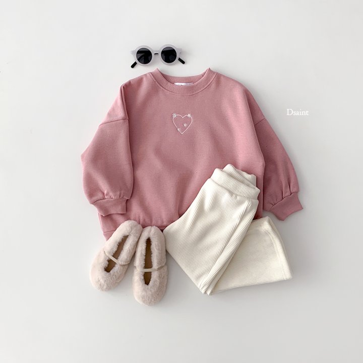 Dsaint - Korean Children Fashion - #kidsshorts - Star Heart Long Sweatshirt - 8
