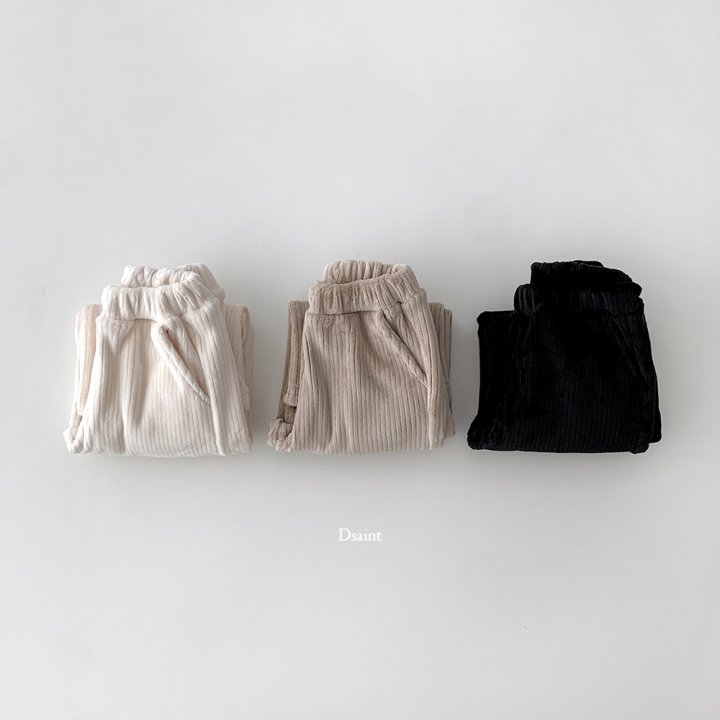 Dsaint - Korean Children Fashion - #kidsshorts - Wide Ribbed Mink Pants - 6
