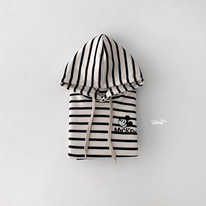 Dsaint - Korean Children Fashion - #fashionkids - Mix Stripe M Fleece Hoodie - 4