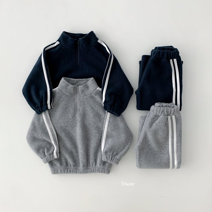 Dsaint - Korean Children Fashion - #kidsshorts - Double Line Turtleneck Reversible Set