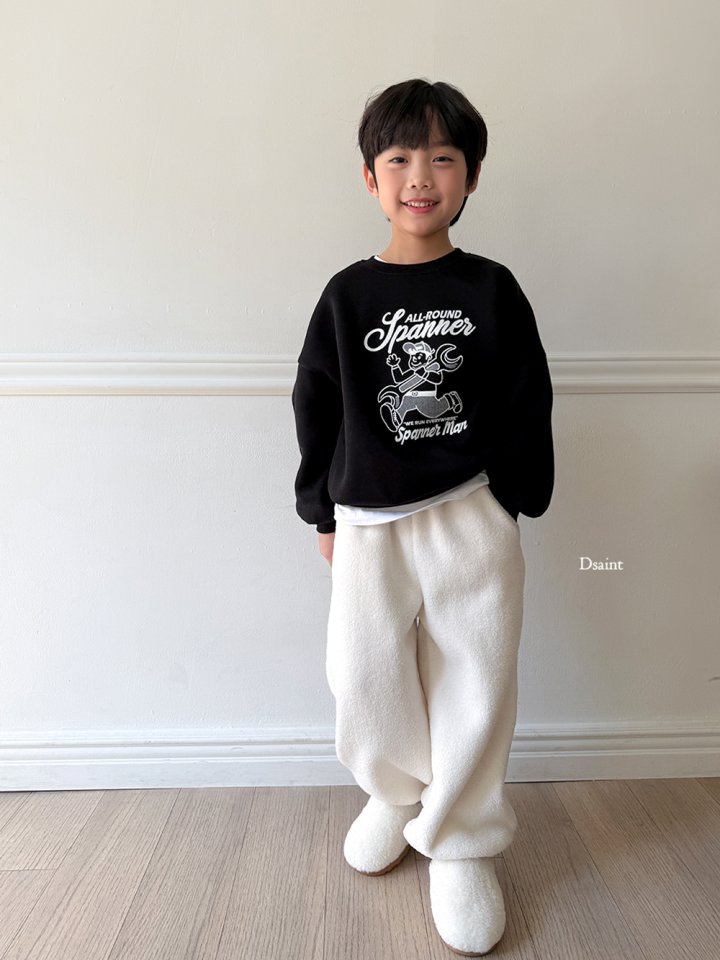 Dsaint - Korean Children Fashion - #kidsstore - Spanner Fleece Sweatshirt - 11