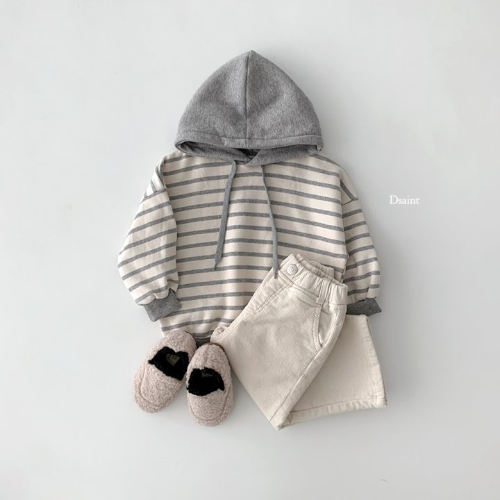 Dsaint - Korean Children Fashion - #kidsstore - Stripe Fleece Hoodie - 7