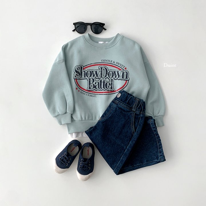 Dsaint - Korean Children Fashion - #kidzfashiontrend - Essential Fleece Wide Denim Pants - 8