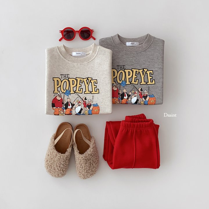 Dsaint - Korean Children Fashion - #kidzfashiontrend - Fishkin Popeye Fleece Sweatshirt - 6