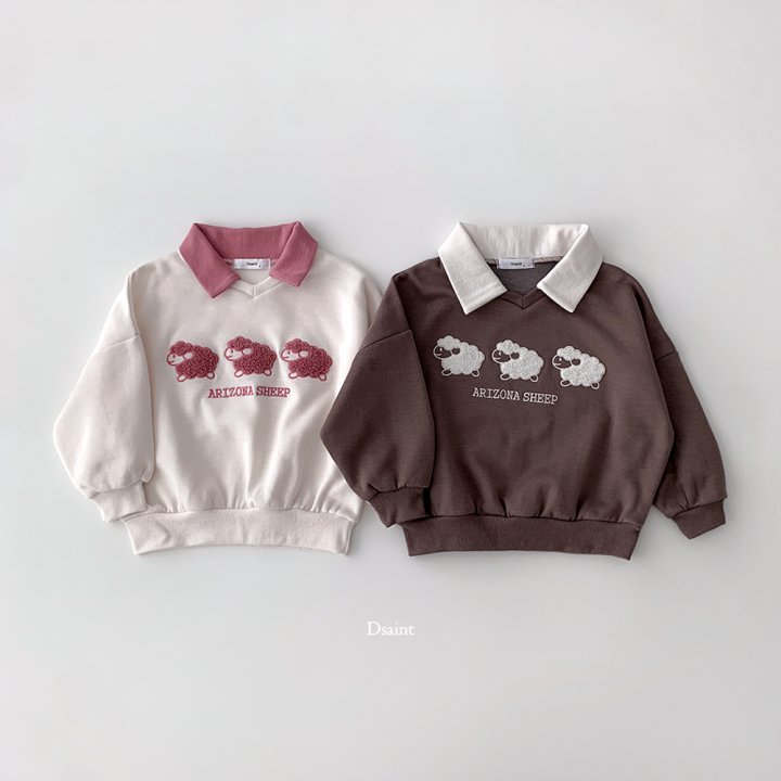 Dsaint - Korean Children Fashion - #kidzfashiontrend - Collar Sheep Boucle Fleece Sweatshirt - 2