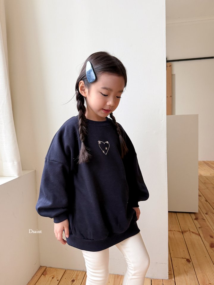Dsaint - Korean Children Fashion - #kidzfashiontrend - Star Heart Long Sweatshirt - 10