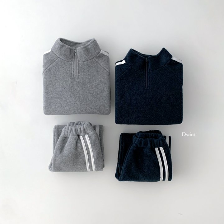 Dsaint - Korean Children Fashion - #kidzfashiontrend - Double Line Turtleneck Reversible Set - 3