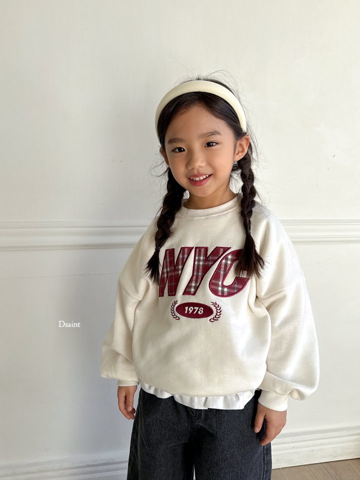 Dsaint - Korean Children Fashion - #littlefashionista - NYC Check Fleece Sweatshirt - 11