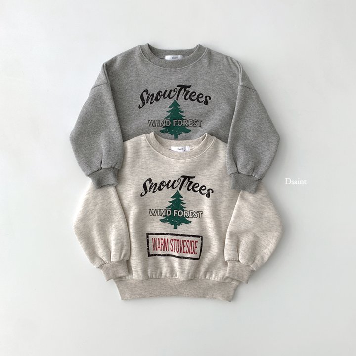 Dsaint - Korean Children Fashion - #littlefashionista - Snow Tree Fleece Sweatshirt - 2