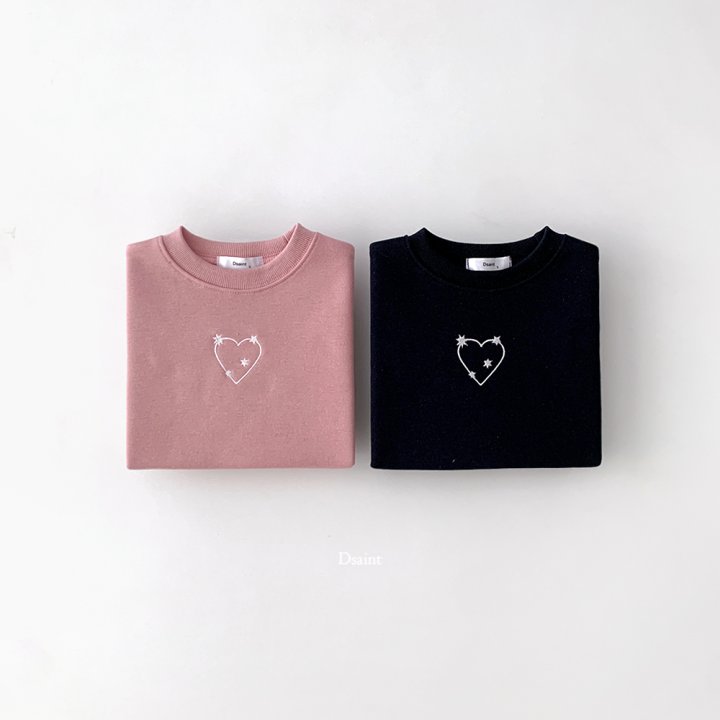 Dsaint - Korean Children Fashion - #littlefashionista - Star Heart Long Fleece Sweatshirt - 3