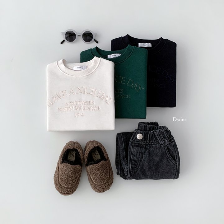 Dsaint - Korean Children Fashion - #littlefashionista - Have Nice Day Fleece Sweatshirt - 5