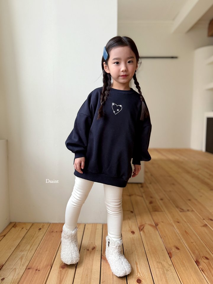 Dsaint - Korean Children Fashion - #littlefashionista - Star Heart Long Sweatshirt - 12
