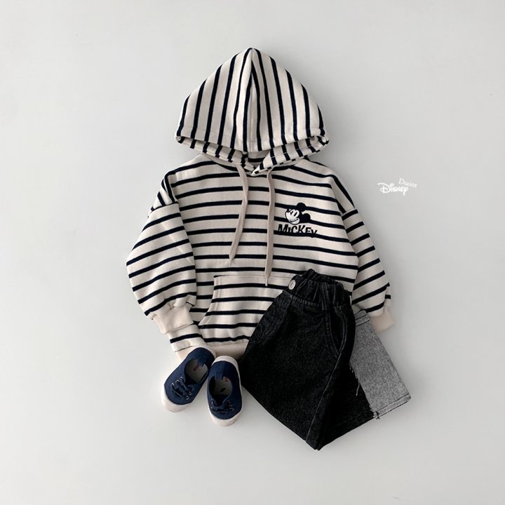 Dsaint - Korean Children Fashion - #littlefashionista - Mix Stripe M Fleece Hoodie - 8