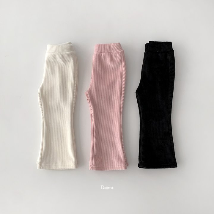 Dsaint - Korean Children Fashion - #littlefashionista - Pretty Ribbed Mink Flare Pants