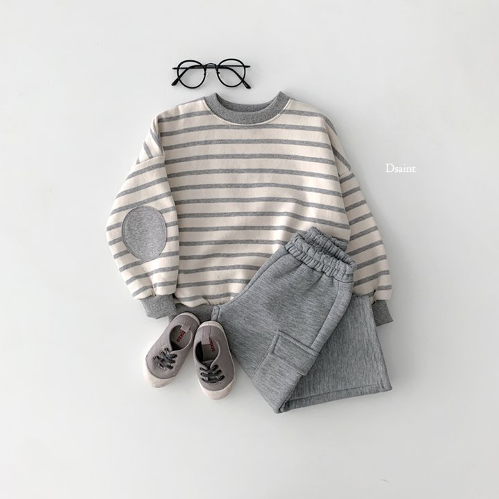 Dsaint - Korean Children Fashion - #littlefashionista - Stripe Fleece Sweatshirt - 9