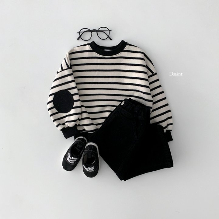 Dsaint - Korean Children Fashion - #magicofchildhood - Stripe Fleece Sweatshirt - 10