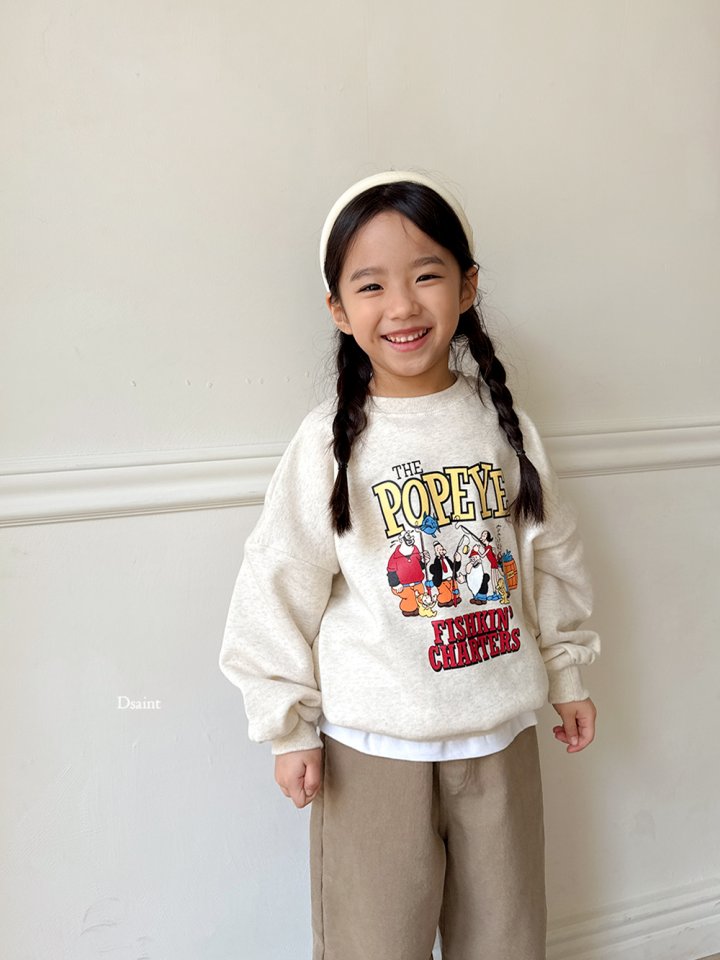Dsaint - Korean Children Fashion - #minifashionista - Fishkin Popeye Fleece Sweatshirt - 10