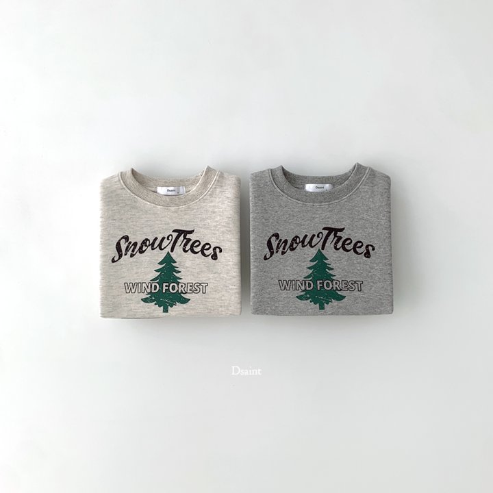 Dsaint - Korean Children Fashion - #magicofchildhood - Snow Tree Fleece Sweatshirt - 4