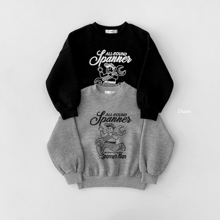 Dsaint - Korean Children Fashion - #minifashionista - Spanner Fleece Sweatshirt - 2