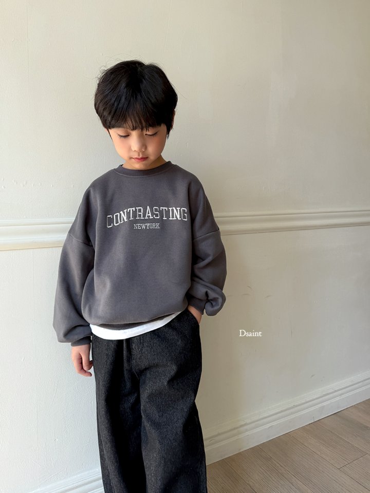 Dsaint - Korean Children Fashion - #minifashionista - Contrasting Fleece Sweatshirt - 12