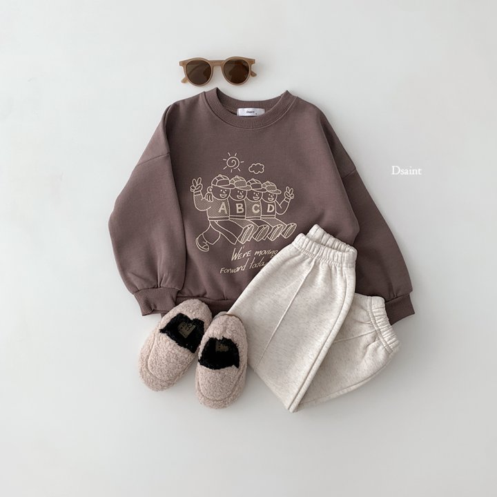 Dsaint - Korean Children Fashion - #minifashionista - ABC Friends Fleece Sweatshirt - 9