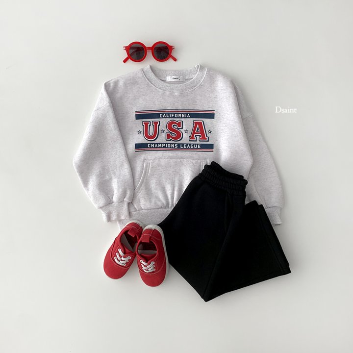 Dsaint - Korean Children Fashion - #minifashionista - USA Kangaroo Fleece Sweatshirt - 8