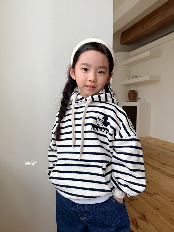 Dsaint - Korean Children Fashion - #minifashionista - Mix Stripe M Fleece Hoodie - 10