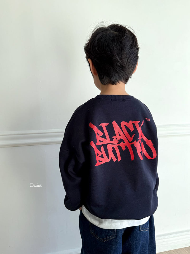 Dsaint - Korean Children Fashion - #prettylittlegirls - Front Back Black Button Fleece Sweatshirt - 12