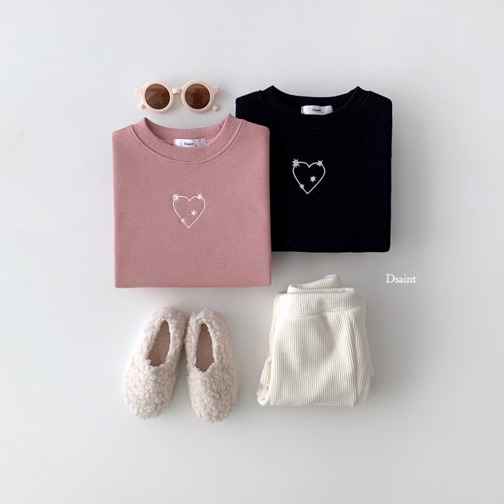 Dsaint - Korean Children Fashion - #prettylittlegirls - Star Heart Long Fleece Sweatshirt - 6