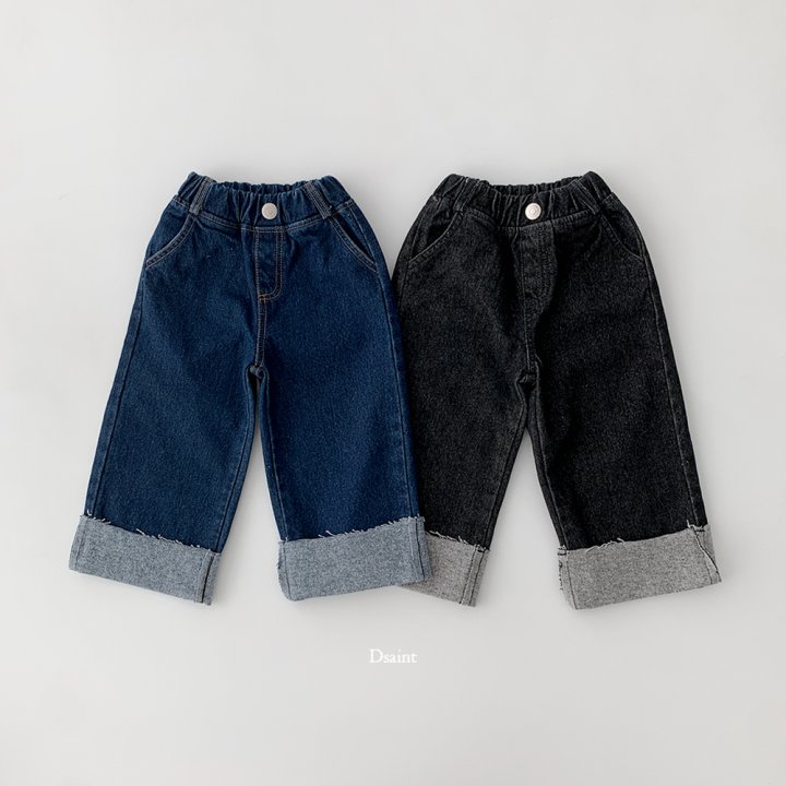 Dsaint - Korean Children Fashion - #prettylittlegirls - Lavi Roll-Up Fleece Wide Pants - 2