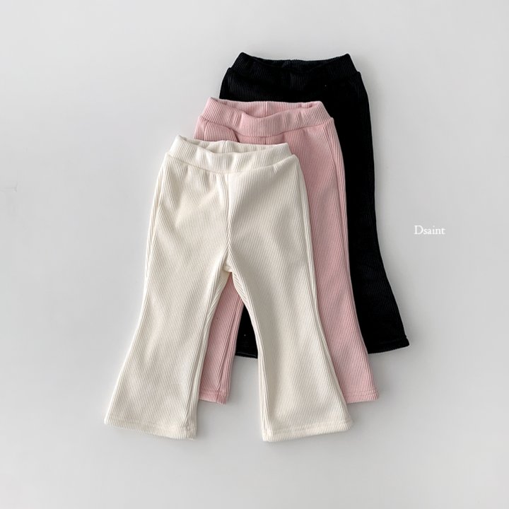 Dsaint - Korean Children Fashion - #minifashionista - Pretty Ribbed Mink Flare Pants - 4