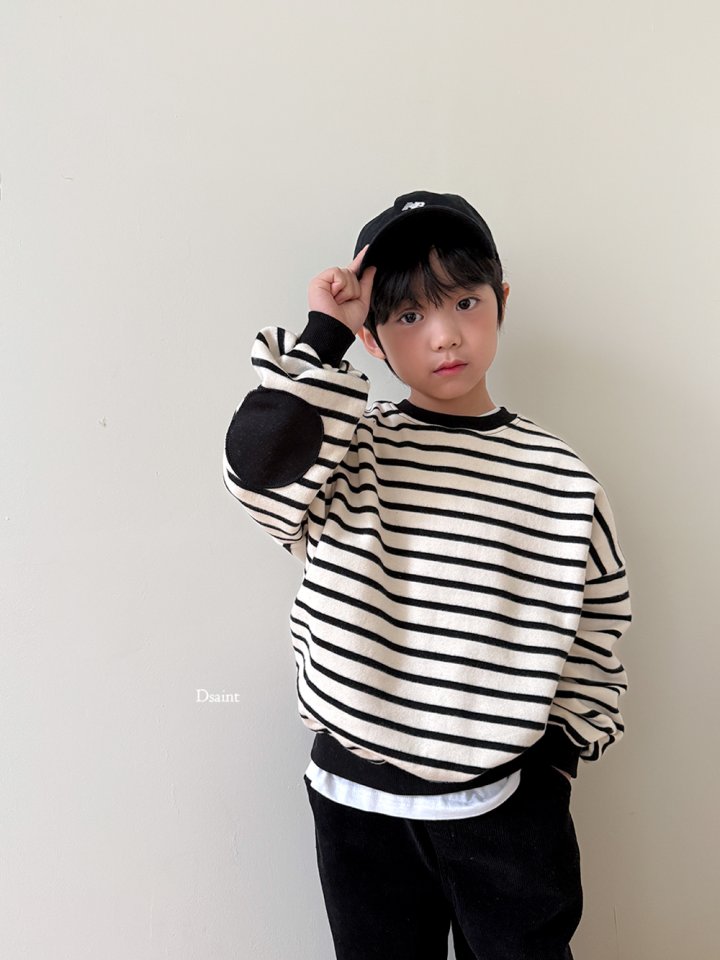 Dsaint - Korean Children Fashion - #prettylittlegirls - Stripe Fleece Sweatshirt - 12