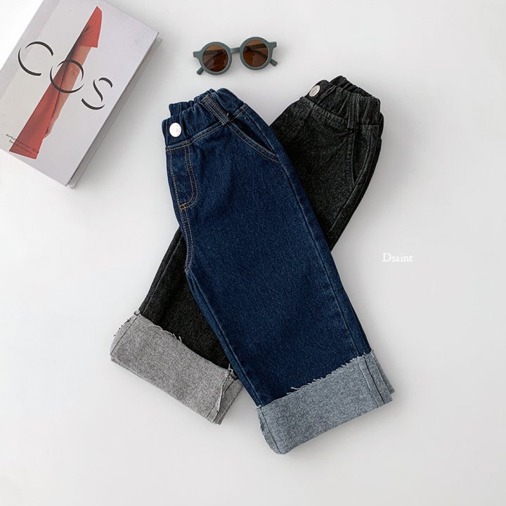 Dsaint - Korean Children Fashion - #stylishchildhood - Lavi Roll-Up Fleece Wide Pants - 5