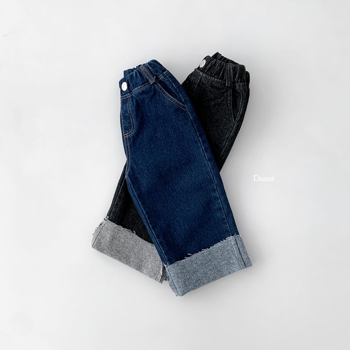 Dsaint - Korean Children Fashion - #todddlerfashion - Lavi Roll-Up Fleece Wide Pants - 3