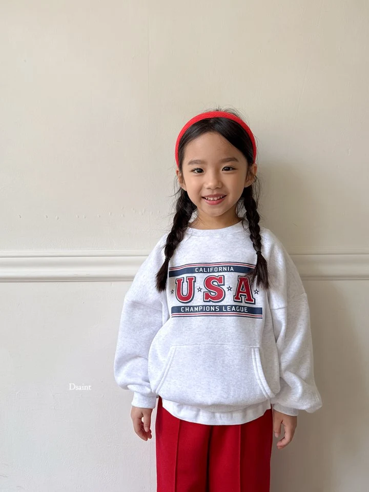 Dsaint - Korean Children Fashion - #toddlerclothing - USA Kangaroo Fleece Sweatshirt - 11