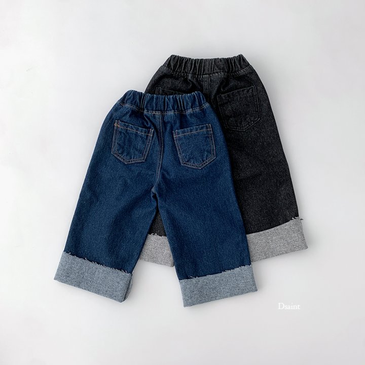 Dsaint - Korean Children Fashion - #todddlerfashion - Lavi Roll-Up Fleece Wide Pants - 4
