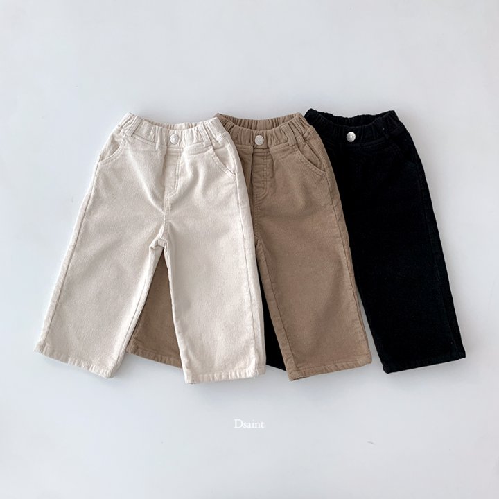 Dsaint - Korean Children Fashion - #toddlerclothing - Bang Bang Ribbed Span Wide Pants - 3