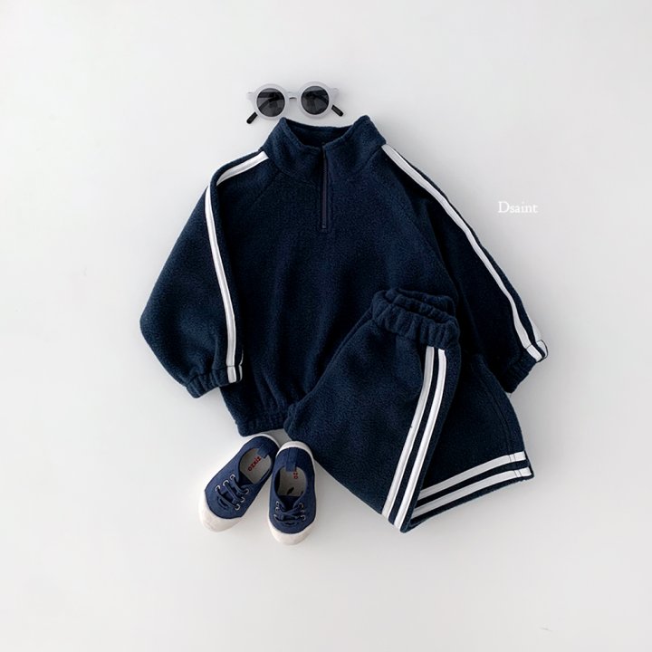 Dsaint - Korean Children Fashion - #toddlerclothing - Double Line Turtleneck Reversible Set - 10