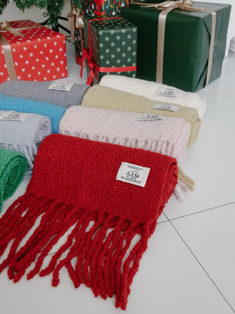 Eeiitt - Korean Women Fashion - #momslook - Wool Boucle Muffler Fringe Scarf - 11