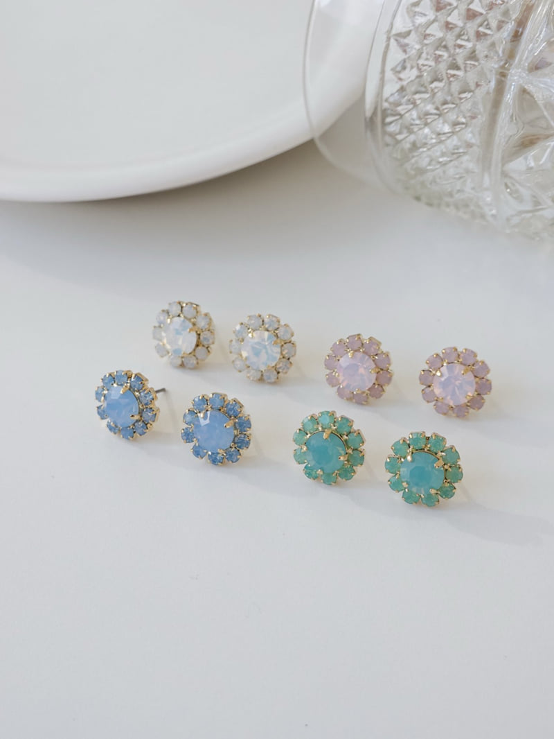 Eeiitt - Korean Women Fashion - #momslook - Swarovski Sunflower Earrings - 3