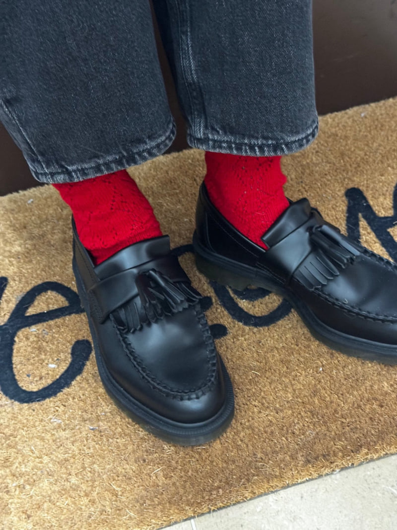 Eeiitt - Korean Women Fashion - #momslook - Cashmere Argyle Punching Socks Wool Knit Socks - 10