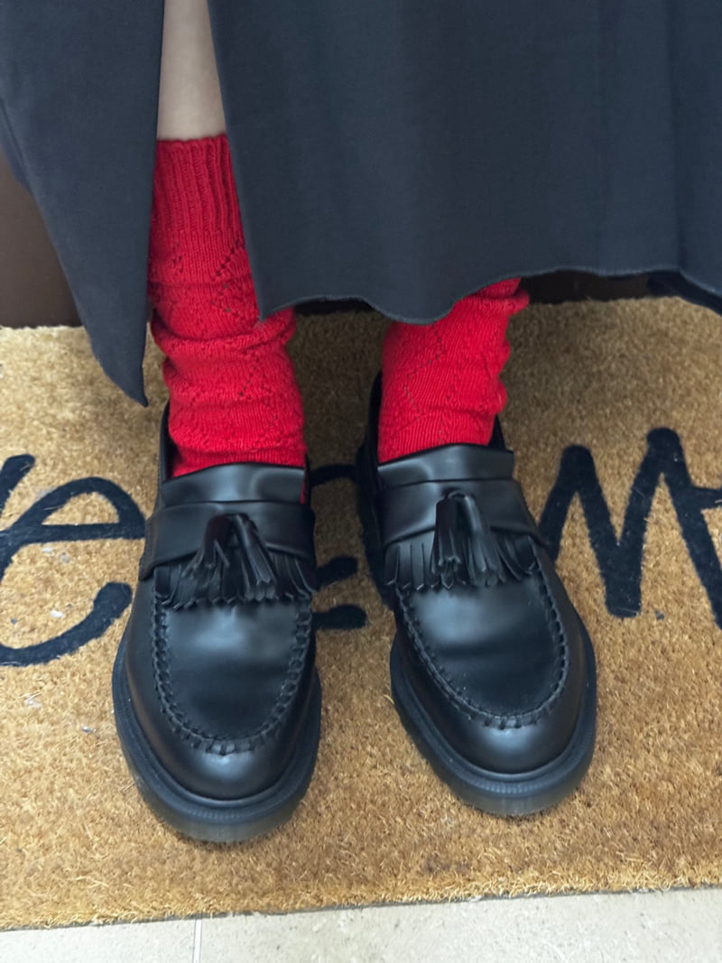 Eeiitt - Korean Women Fashion - #momslook - Cashmere Argyle Punching Socks Wool Knit Socks - 8