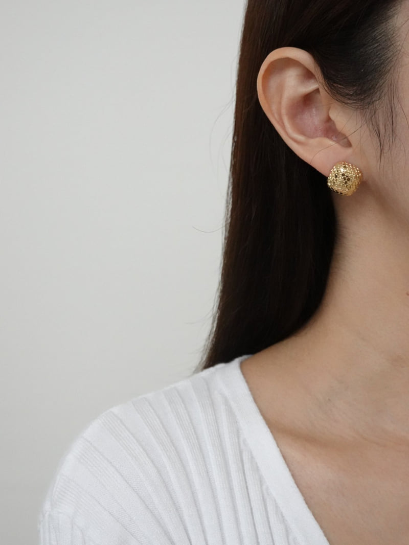 Eeiitt - Korean Women Fashion - #momslook - Fine Mirrorball Square Earrings - 9