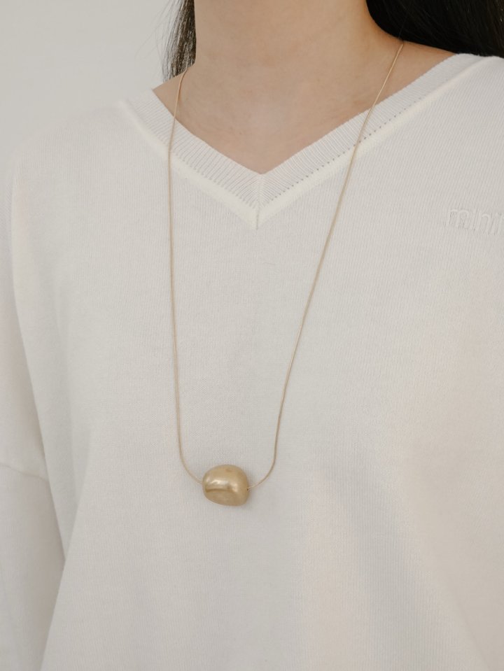 Eeiitt - Korean Women Fashion - #momslook - Stones Medium Long Necklace - 12