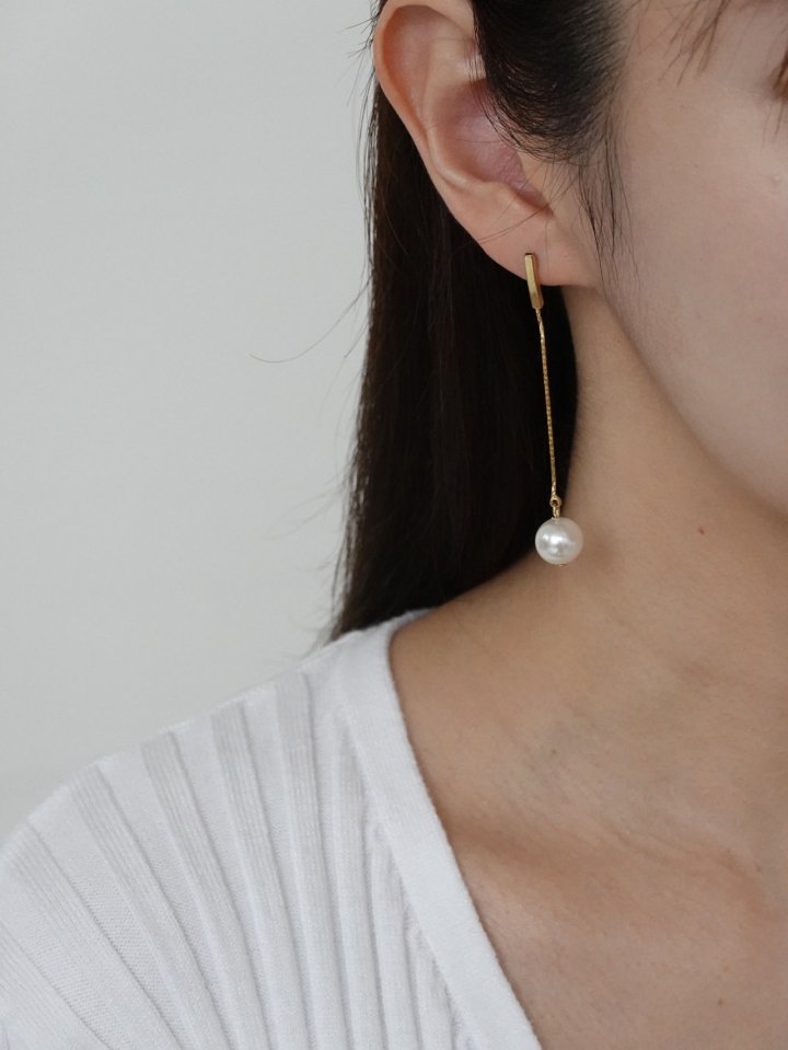 Eeiitt - Korean Women Fashion - #momslook - Baroque Long Drop Pearl Earrings - 11