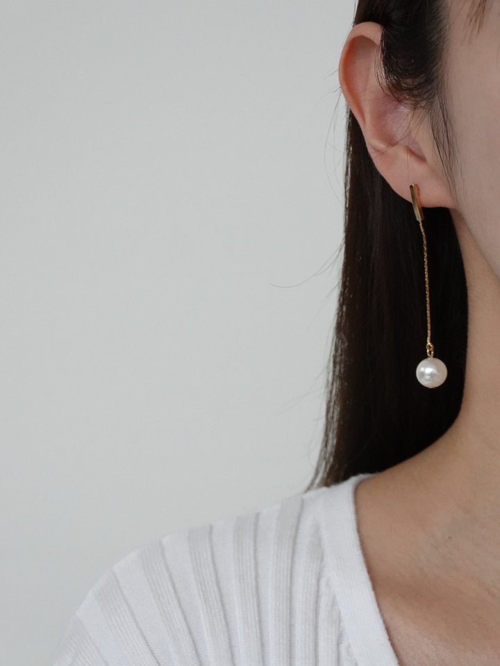 Eeiitt - Korean Women Fashion - #momslook - Baroque Long Drop Pearl Earrings - 7